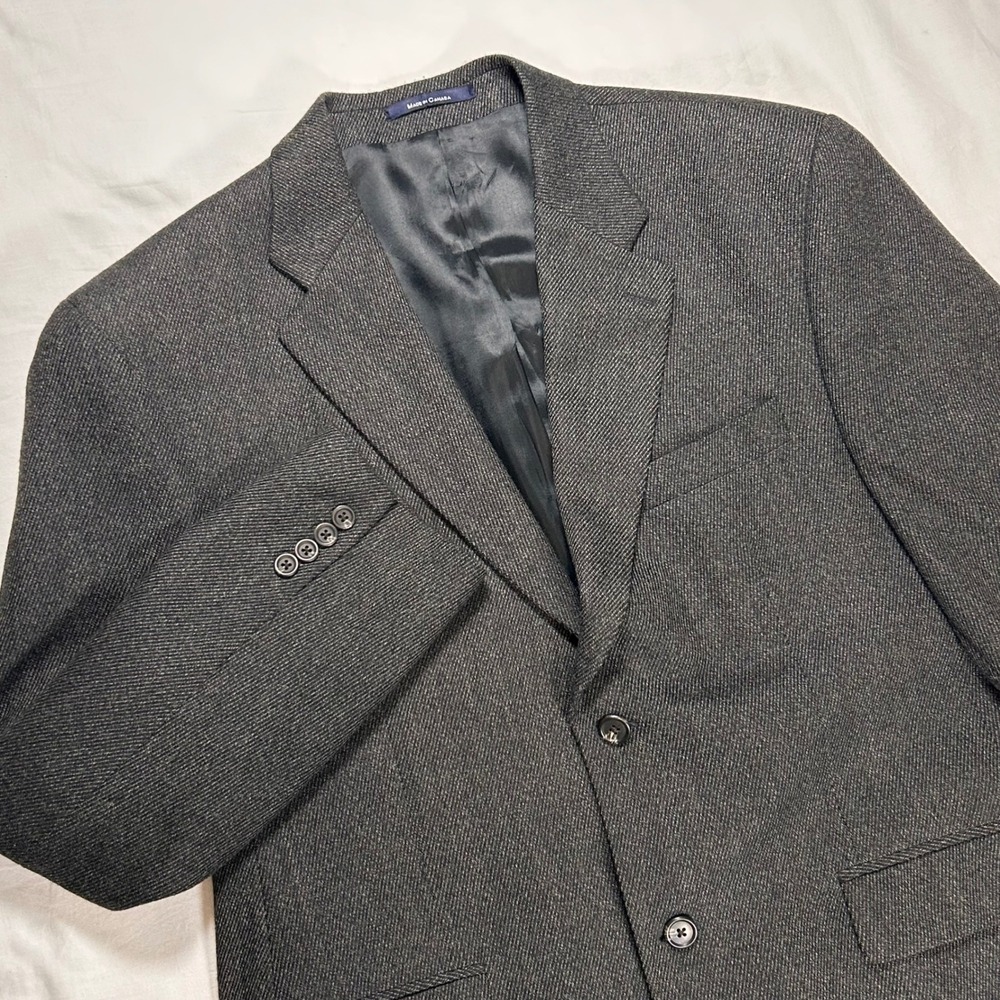 Ralph Ralph Lauren 42R Blazer Mens Grey 100%‎ Lambswool Sport Coat Canada VTG